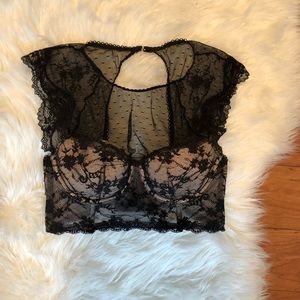 Victoria’s Secret High Neck Black Lace Bra